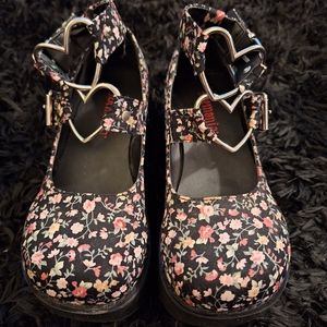 Demonia floral maryjanes size 7
